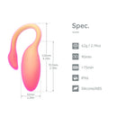 Magic Flamingo Max App Controlled Kegel Vibrator Orange specifications with dimensions and materials details.