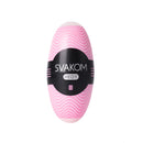 Svakom Hedy Pink Pack Masturbation Sleeve in a sleek, compact design with wave patterns, ideal for solo play.