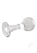 Gender X The Baller Glass Anal Plug Clear - smooth, crystal-clear design for pleasurable anal play.