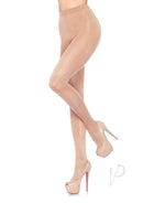 Leg Avenue Lycra Sheer to Waist Support Pantyhose in nude, worn by a model with high heels, showcasing a sleek fit.