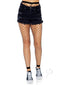 Diamond Net Footless Tights Os Blk-0