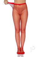 Leg Avenue red spandex industrial net tights, perfect for adding flair to lingerie collections and romantic occasions.