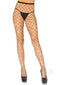 Leg Avenue Indescent Rhinestone Fence Net Tights in black, showcasing sparkly fishnet design and elegant silhouette.
