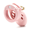 CB-X CB-6000S Pink Male Chastity Cage showcasing a secure design and customizable interlocking rings.