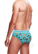 Prowler Christmas Pudding Brief Large Blue White featuring playful holiday print and comfortable fit.