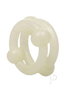 Island Rings Double Stacker Cock Rings Glow in the Dark, two-piece silicone set for enhanced pleasure