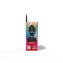 Viben Twila Twirling Smoke Gem Light Up Vibrating Anal Plug displayed on colorful packaging with measurements.