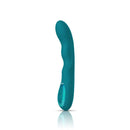 Swagger Ocean Wriggling G-Spot Vibrator with dual motors, 10 functions, and 3 rotation speeds in teal color.