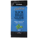 Goodhead Slick Head Glide Mint 0.24 Oz Bulk packet featuring mint flavor, enhances pleasure and reduces friction.