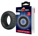 Pretty Love Dilson Cockring Super Soft Silicone Black in packaging with a black silicone design.