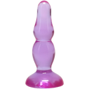 Crystal Jellies Novice Pop Plug 4 Inch Purple beginner-friendly anal plug with a translucent purple finish.