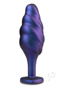 Anal Adventures Matrix Bumped Bling Silicone Plug Sapphire in a stunning purple finish with a tapered design.
