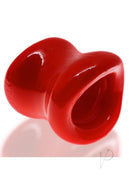 Oxballs Mega Squeeze Ergofit Ballstretcher Red showcasing its ergonomic design and vibrant color.
