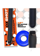 Oxballs Oxshot 12 Inch Silicone Shower Butt Nozzle with Atomic Jock cock ring for comfortable shower cleaning.