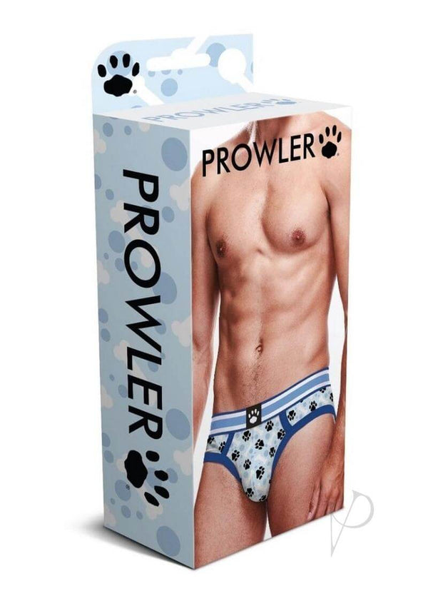 Prowler Blue Paw Brief Small packaging showcasing stylish men's underwear with paw print design.