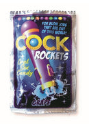 Cock Rockets Oral Sex Candy Grape packaging with bold graphics and playful design for intimate moments.