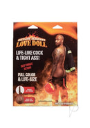 Sizzling Sergeant Love Doll Chocolate packaging featuring life-like design and bold text for adult play.