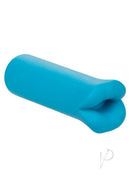 Kyst Lips Rechargeable Silicone Bullet Vibrator Blue showcasing its ergonomic design and vibrant color.