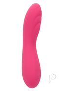 Liquid Silicone Pixies Ripple Rechargeable Vibrator Pink, a compact and curved massager for pinpoint pleasure.