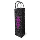 Little Genie You Know You Want It Gift Bag Black with playful design and stylish black-on-black finish.