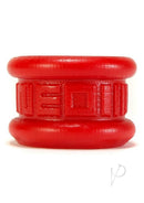 Oxballs Neo Short Silicone Ballstretcher Small Red, compact beginner-friendly stretcher in vibrant red.