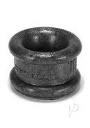 Oxballs Neo Short Silicone Ballstretcher Small Smoke in sleek black silicone design for ball stretching.