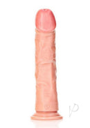 RealRock Curved Realistic Dildo with Suction Cup 9in Vanilla, designed for lifelike detail and hands-free pleasure.