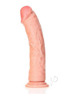 RealRock Curved Realistic Dildo with Suction Cup 9in Vanilla showing lifelike detail and smooth finish.
