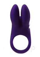 VeDO Sexy Bunny Silicone Couples Cock Ring Deep Purple with playful bunny ears for shared pleasure.