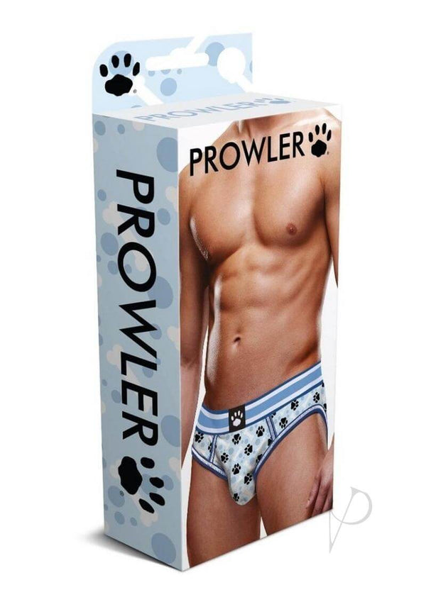 Prowler Blue Paw Open Brief Small packaging showcasing stylish men’s underwear with playful design and bold branding.