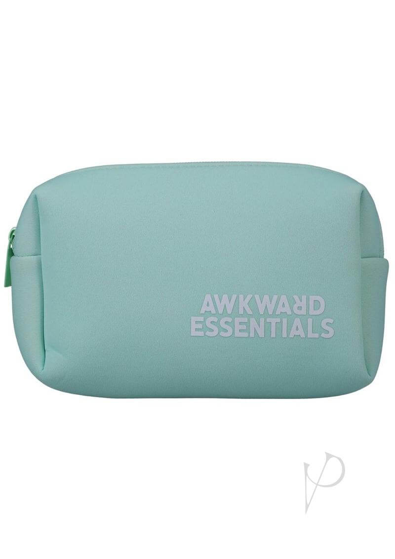 Awkward Essentials Starter Set pouch in mint green for intimate weekend adventures