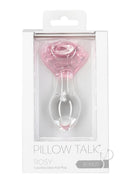 Pillow Talk Rosy Glass Anal Plug Clear and Pink