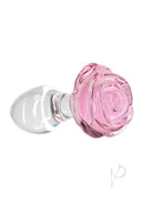 Pillow Talk Rosy Glass Anal Plug Clear and Pink - Image 2