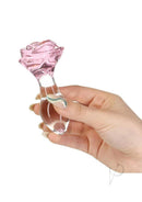 Pillow Talk Rosy Glass Anal Plug Clear and Pink - Image 4
