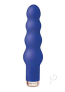 Bodywand My First Ripple Vibe Silicone Vibrator Blue with tapered ridges for comfortable exploration.