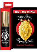 Sta-Hard Super Spray Male Desensitizer packaging featuring a lion and the tagline 'Keep Hard • Keep Going'.