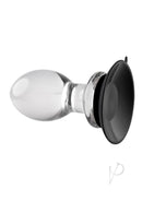 Gender X Crystal Ball Anal Plug Clear featuring a sleek, see-through design for hands-free play.
