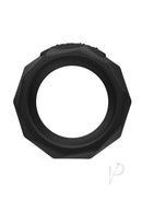 Bathmate Power Ring Maximus 45 Silicone Cockring Black view from above, showcasing its flexible design.