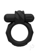 Bathmate Maximus Vibe 45 Silicone Cock Ring Black with vibrating bullet for enhanced intimacy.