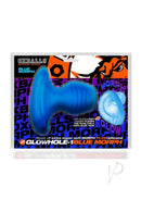 Oxballs Glowhole 1 Morph LED Hollow Butt Plug Small Blue packaging with blue plug and LED glow.