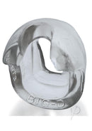 Oxballs Big-D Shaft Grip Cock Ring Clear showing thick, super-soft design for enhanced support and comfort.