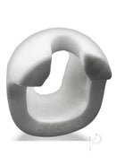 Oxballs Big-D Shaft Grip Cock Ring White showcasing a thick, ergonomic design for enhanced comfort and support.