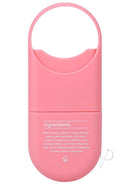GoodHead Juicy Head Dry Mouth Spray ingredients list on a pink bottle, showcasing key components for oral care.