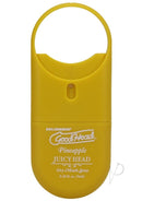 GoodHead Juicy Head Dry Mouth Spray in pineapple flavor, 0.30 oz travel size for instant moisture and fresh breath.