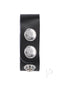 Black leather 3 snap cock ring featuring strong nickel snaps for adjustable fit and enhanced endurance.