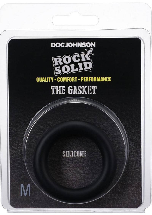 Rock Solid The Silicone Gasket in black, Medium size, designed for comfort and performance, phthalate-free.