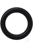 Black silicone gasket cock ring designed for comfort, enhancing size, and thickness, dishwasher safe and body-safe.