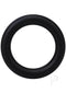 Black silicone gasket cock ring designed for comfort, enhancing size, and thickness, dishwasher safe and body-safe.