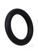 Rock Solid Silicone Gasket MD Black, a circle cock ring designed for size enhancement and body-safe use.