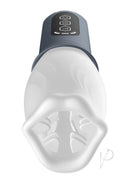 LUX Active First Class Rotating Masturbator Cup Navy/White with powered rotation and textured inner chamber.